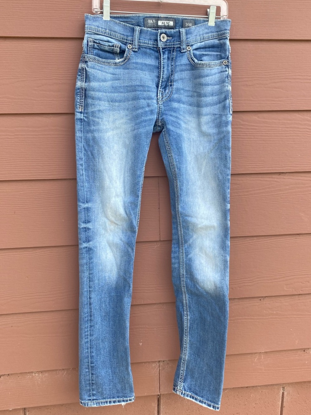 BKE Buckle Men’s Light Wash Skinny Western Jeans Size 30R Waist